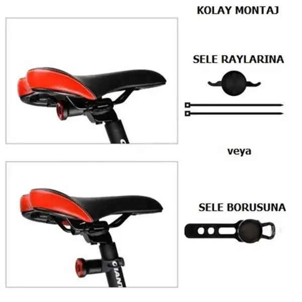 Asistan Parla R600+ Bisiklet Usb Arka Işık IPX7 Su Geçirmez