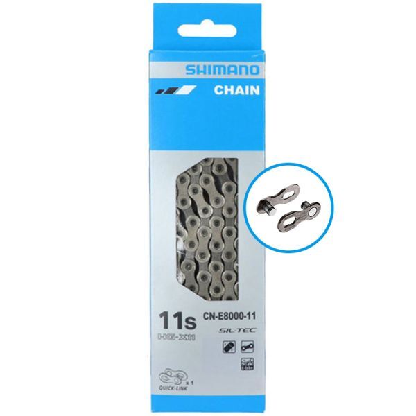 SHIMANO Zincir CN-E8000-11 HG-X11 E-BIKE DESIGN 116 bakla QUICK-LINK